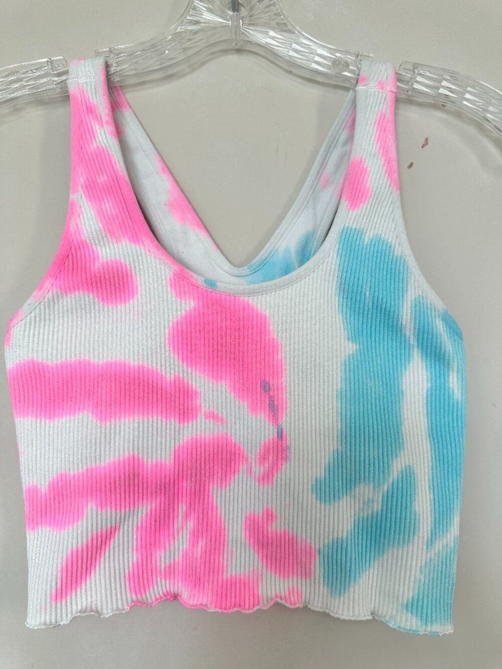 Spiritual Gangster Grateful Dead Amor Crop Tank Tie Dye Lined w/ Shelf Bra XS/S